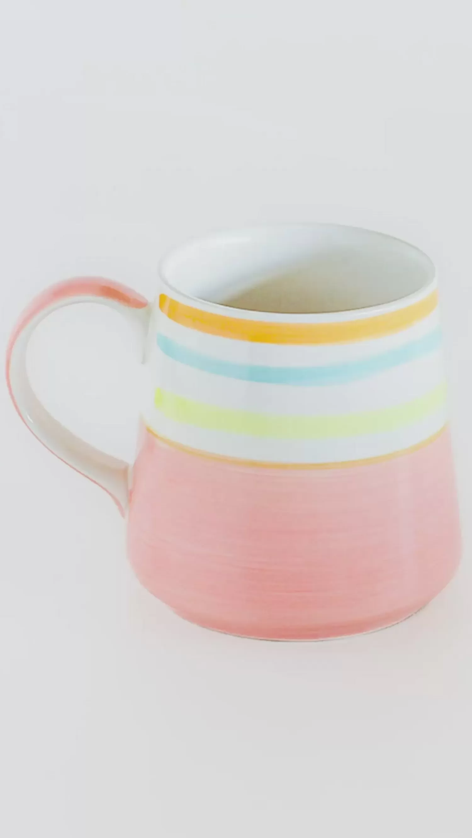 Indra Ceramics Tea Cups & Coffee Mugs^Stripes - Serenity Stripes Handpainted Ceramic Mug