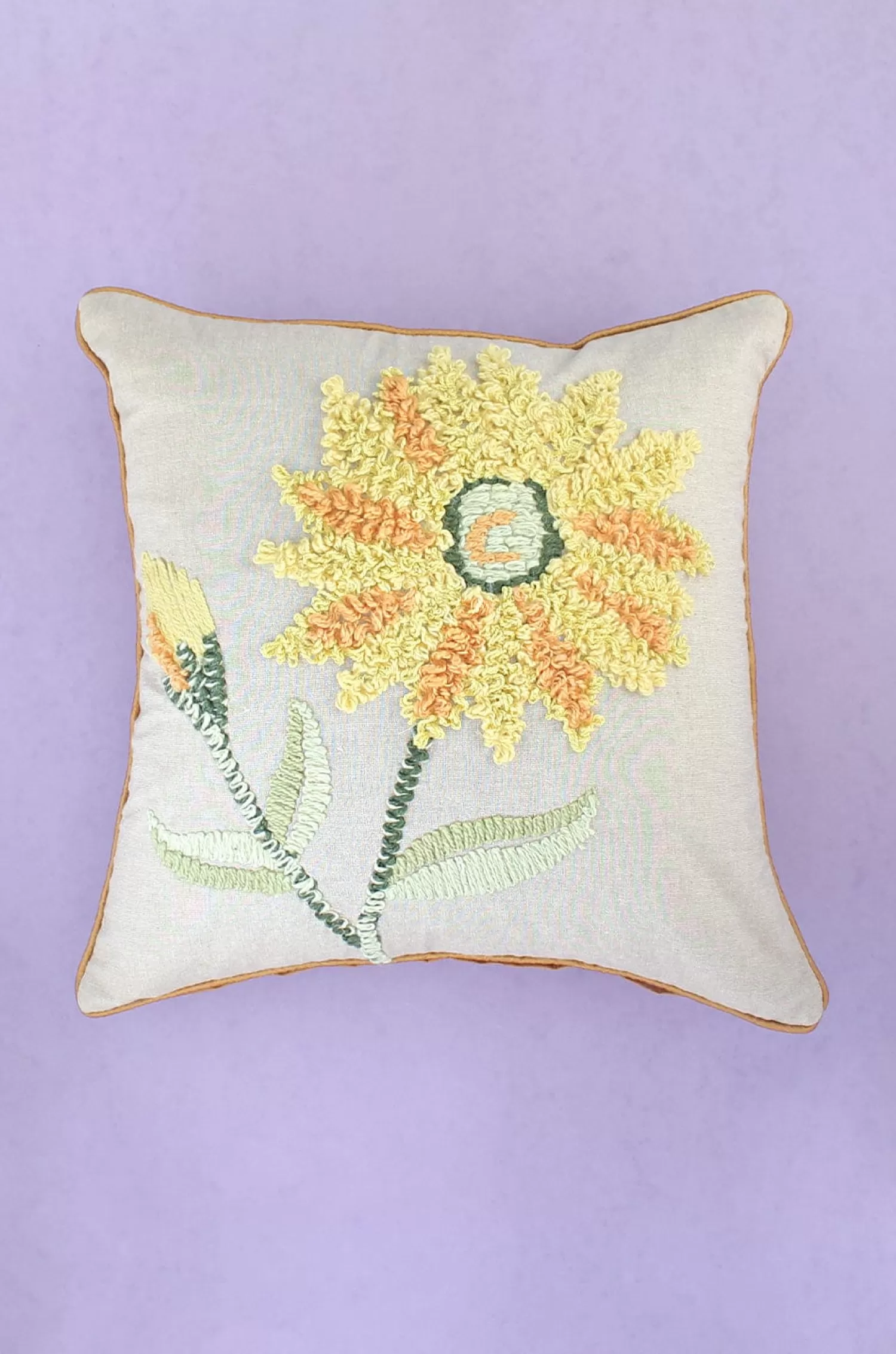 Vivsun Cushion Covers^Sunflower Fields Embroidered Cushion Cover