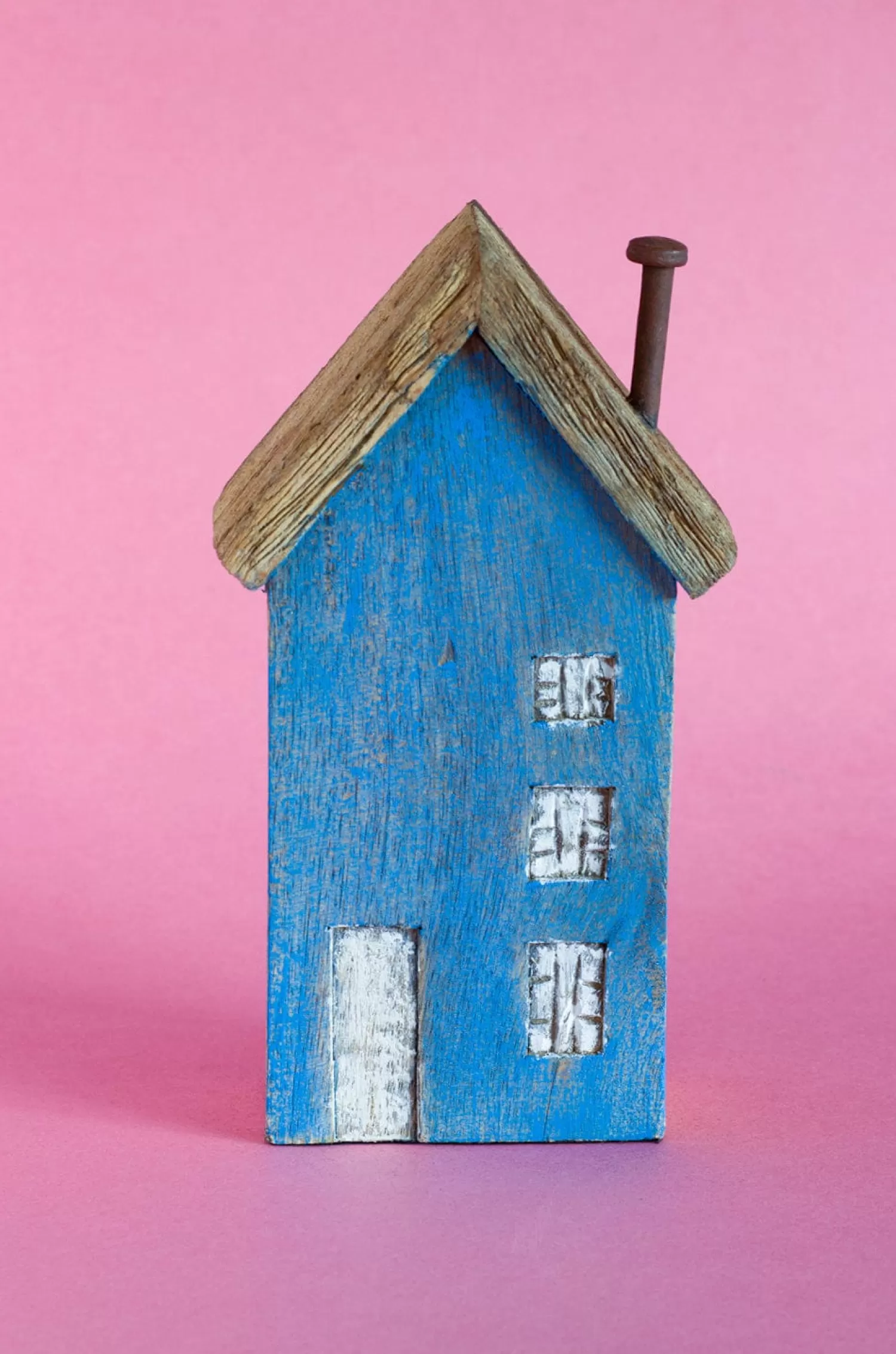 Forms Decorative Accents^Tiny Homes Wooden Paperweight - Blue