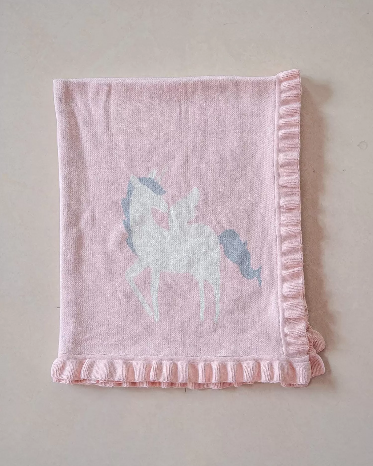 * Kids^Unicorn Knitted Cotton Blanket