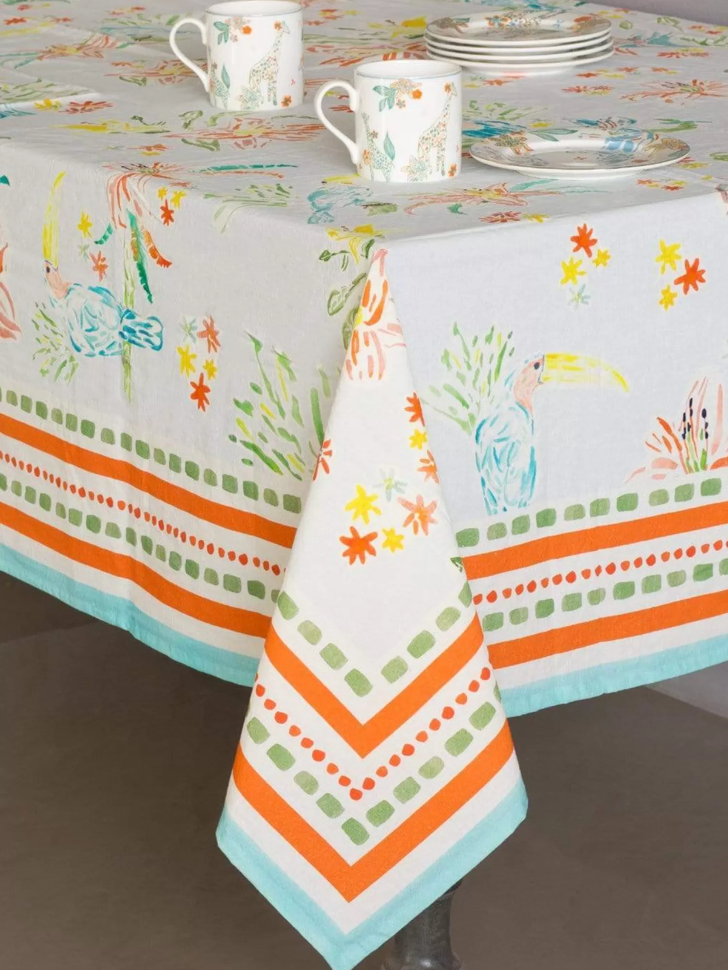 Ocean Table Linen & Accessories^Where The Grass Is Green Table Cover