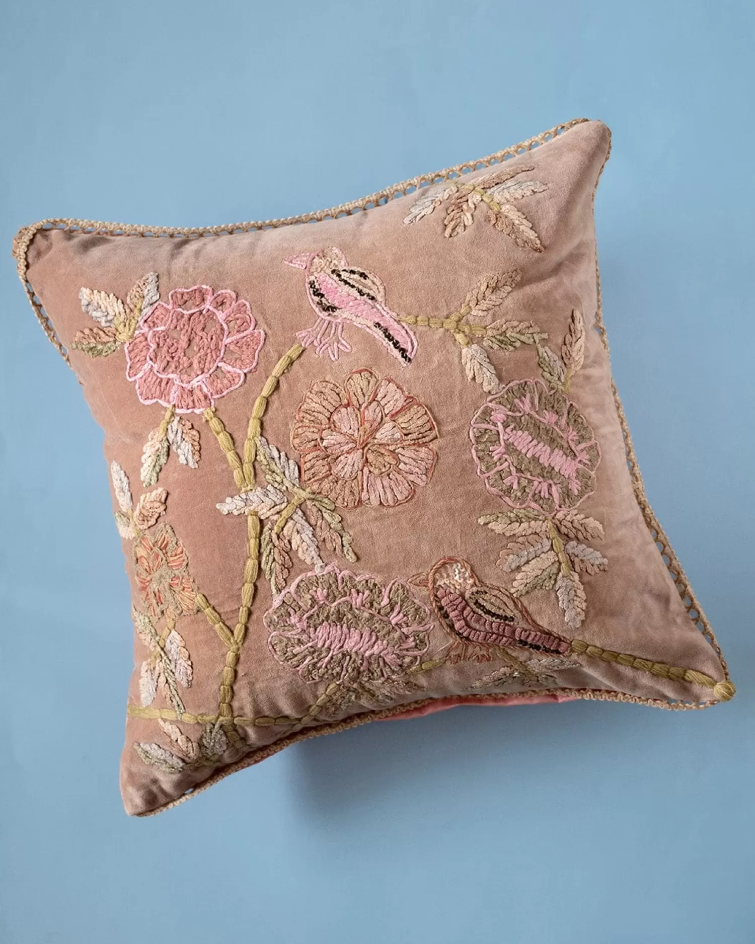 Vivsun Cushion Covers^Zoey Hand Embroidered Cushion Cover- Bloom