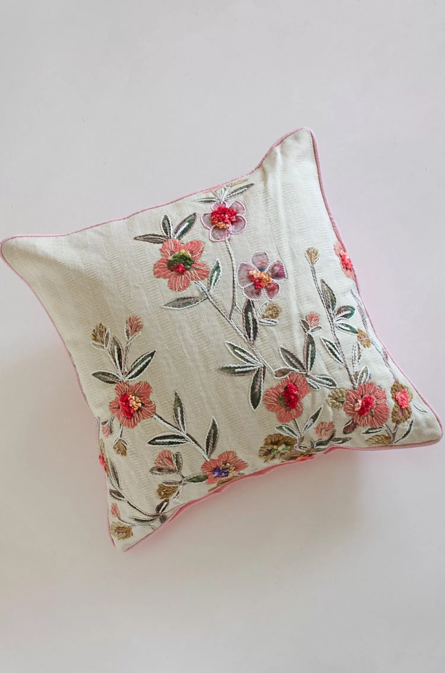 Vivsun Cushion Covers^Zoey Hand Embroidered Cushion Cover- Blossoms