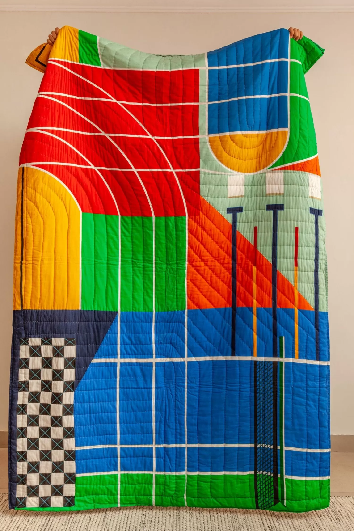 ZOOKEEPER Kids^ Ravi, The Race Car Driver Quilt